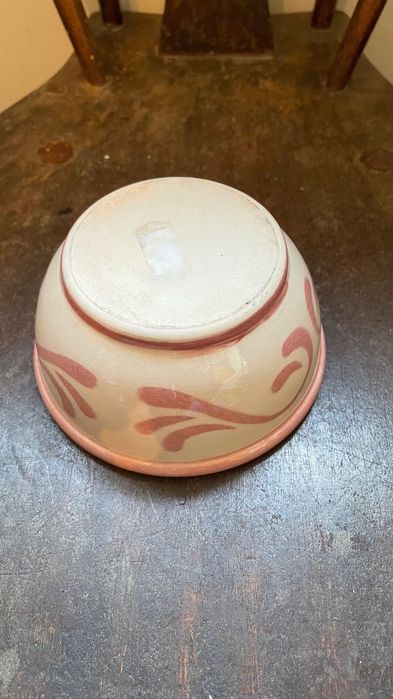 Tigela Com Detalhes Rosa