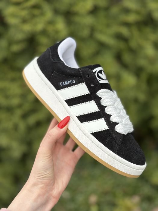 38 39 40 41 Adidas Campus жіночі замшеві чорні кросівки адідас кампус