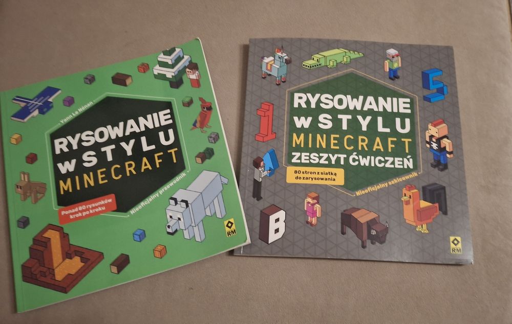 Rysowanie w stylu minecraft. Książka zeszyt cwiczeń