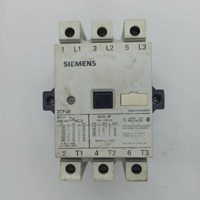 Контактор, Пускатель электромагнитный Siemens 3TF3010 9A 24V AC