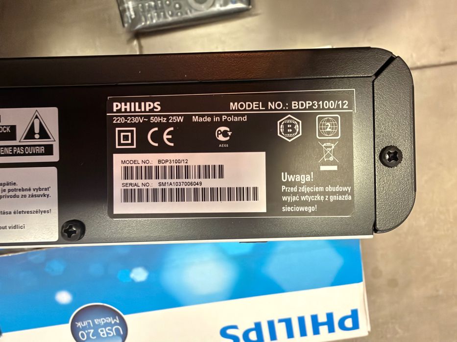 Philips BDP3100 Odtwarzacz Blu-Ray/DVD/CD/USB z HDMI, pilot /Kraków