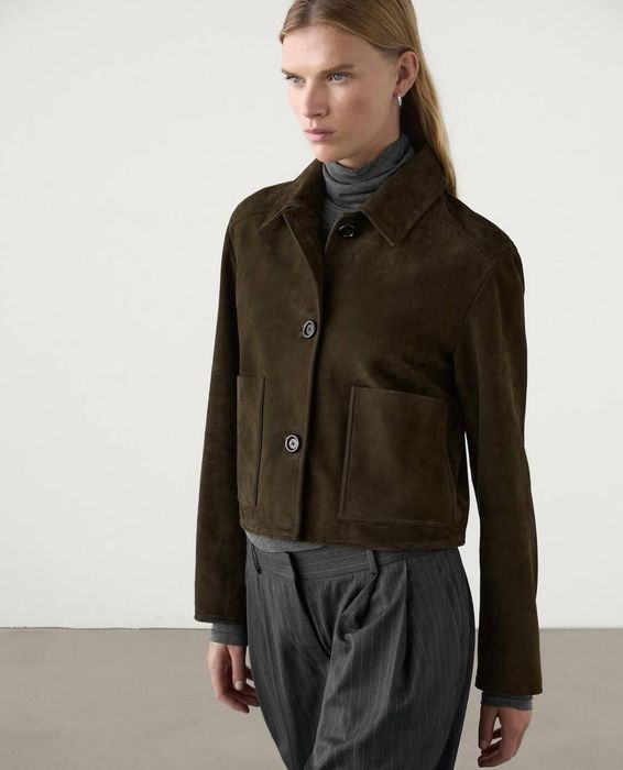 Куртка Massimo Dutti шкіра кози натуральна