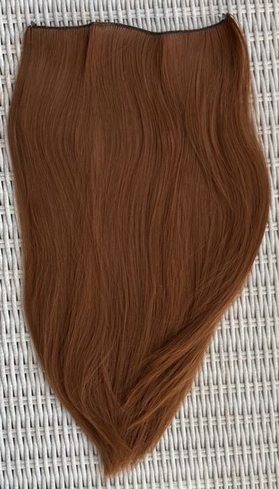Premium Ultra włosy doczepiane, rudy, flip in, hairband 434.