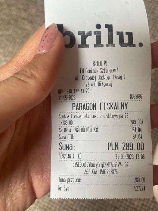 Nowe Buty ślubne brilu