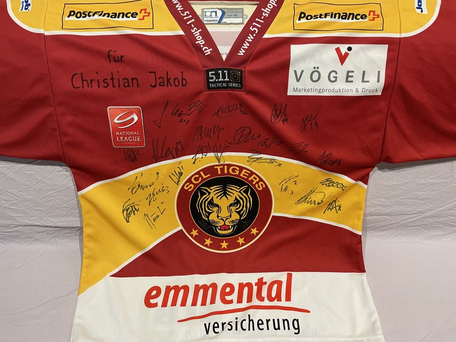 5.11 SCL TIGERS. NHL хокейна джерсі з підписами