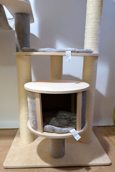 Natural Paradise Drapak dla Kota Petunia 140x68x193cm Szary OGORMNYzwr