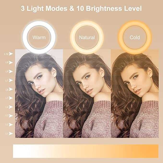 Anel de luz LED, luz para videoconferência