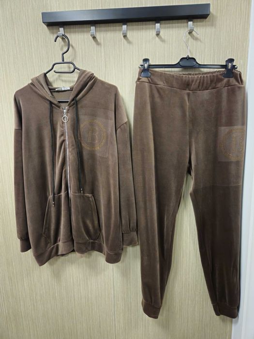 Dres welurowy czekolada r. Uni Plus Size Italy !!!