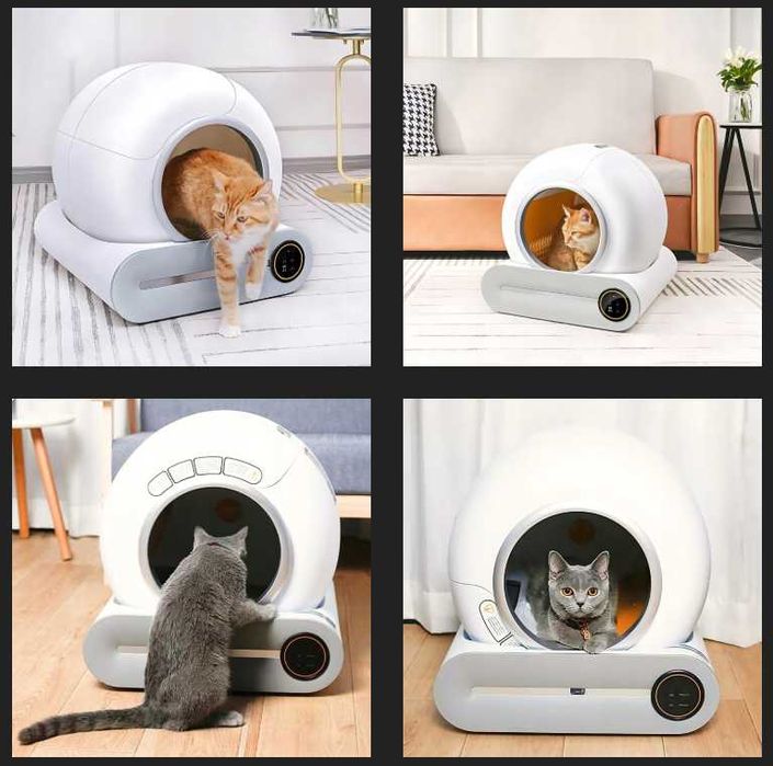 Samoczyszcząca Kuweta Dla Kota Automatyczna 65L Neutralizator Zapachów