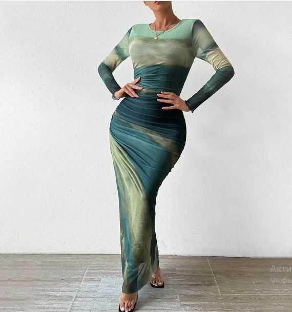 Шикарное длинное платье, новое