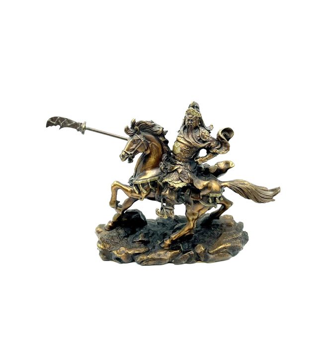 Estátua bronze Guan Yu em bronze chinês