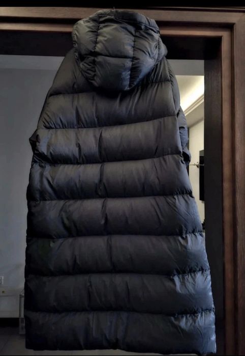 Max Mara the Cube nowy czarny puchowy długi płaszcz