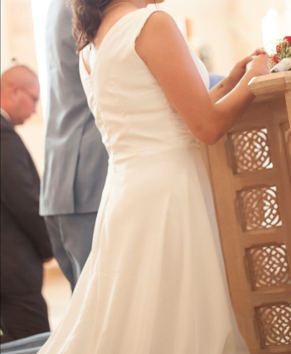 Suknia ślubna delikatna lekka 36/38 160 +6cm