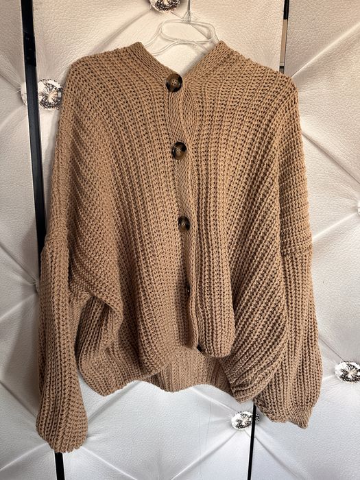 Sweter karmel kardigan