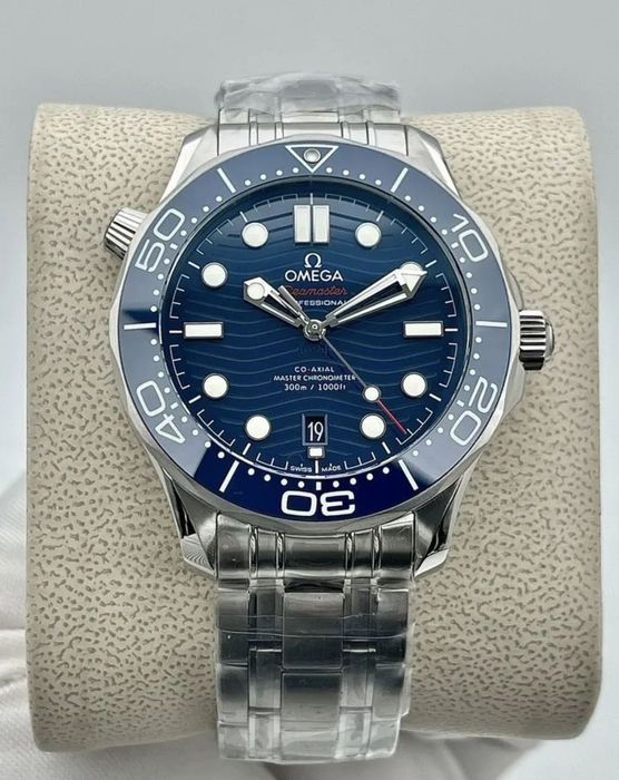 Часы omega seamaster 300m diver blue dial
