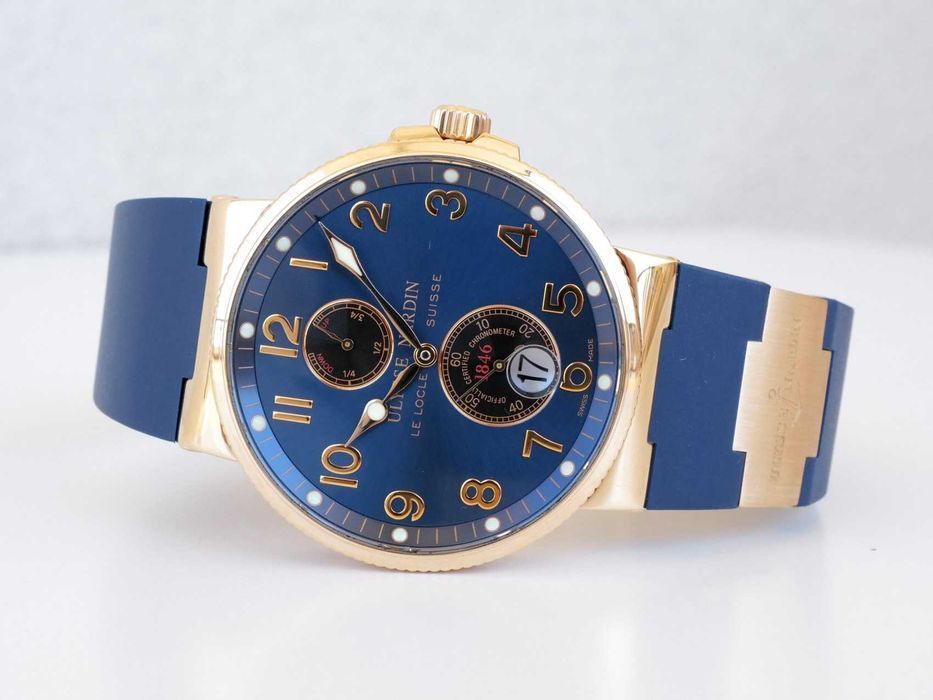 Ulysse Nardin Marine Chronometer 41mm 18K Rose Gold Blue Dial