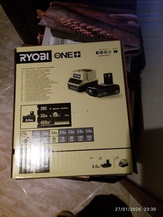 Bateria e carregador Ryobi