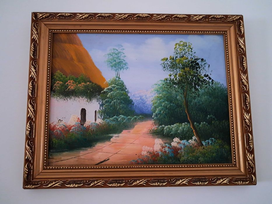 Quadro pintura com moldura