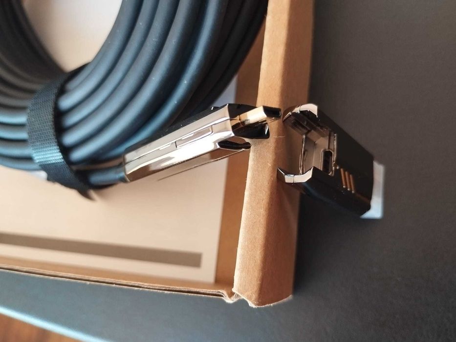 Cabo HDMI fibra optica de 15metros - cabeça com mini hdmi como nas fotos