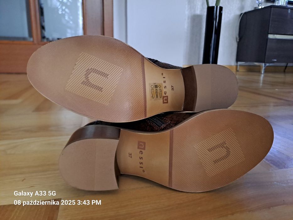 BOTKI damskie marki "Nessi", rozm. 37 - NOWE.
