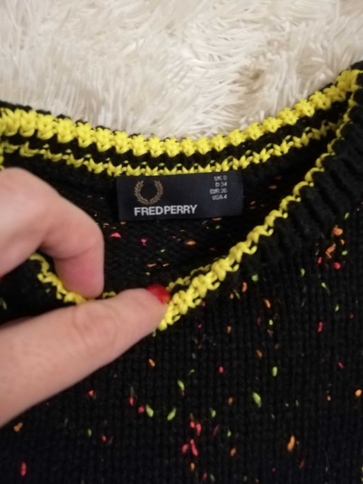 sweter Fred Perry S M 36 38 czarny