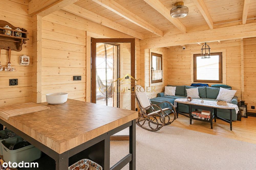 Drewniany dom całoroczny | 74 m² | Działka 1 199 m