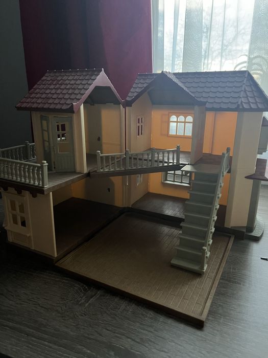 bardzo duży zestaw sylvanian families - domy, figurki, meble, dodatki