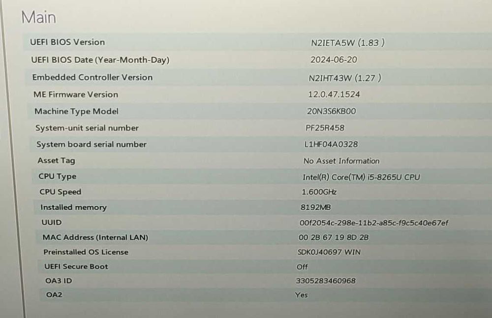 Lenovo ThinkPad T490 i5-8265U 8GB Ram DDR4 dysk NVMe SSD 256GB Win 11