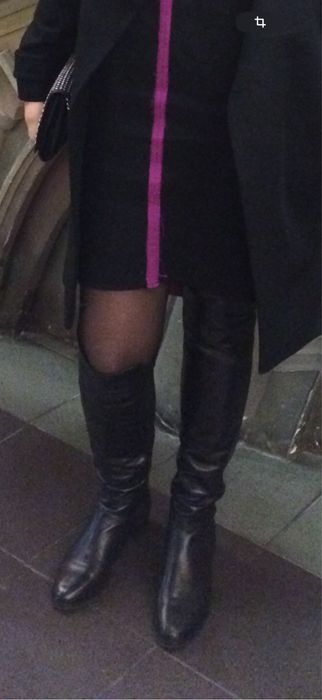 Ботфорты кожаные