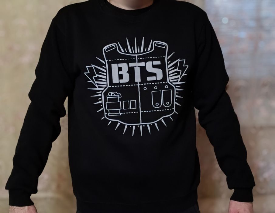 тёплое худи BTS уни XL