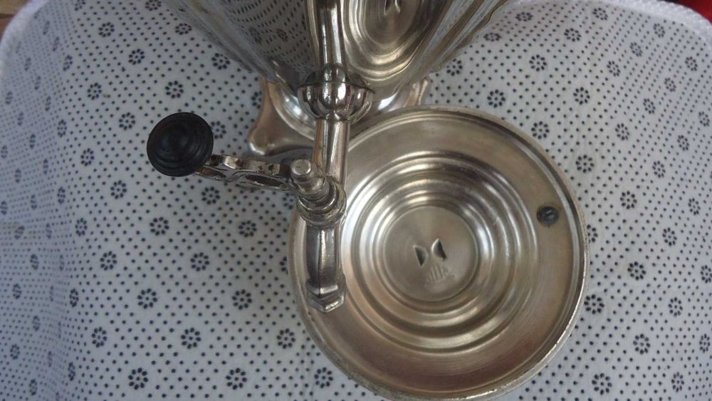 Безкошт.олх.дост.Электросамовар СССР латунный никелированный 1967г