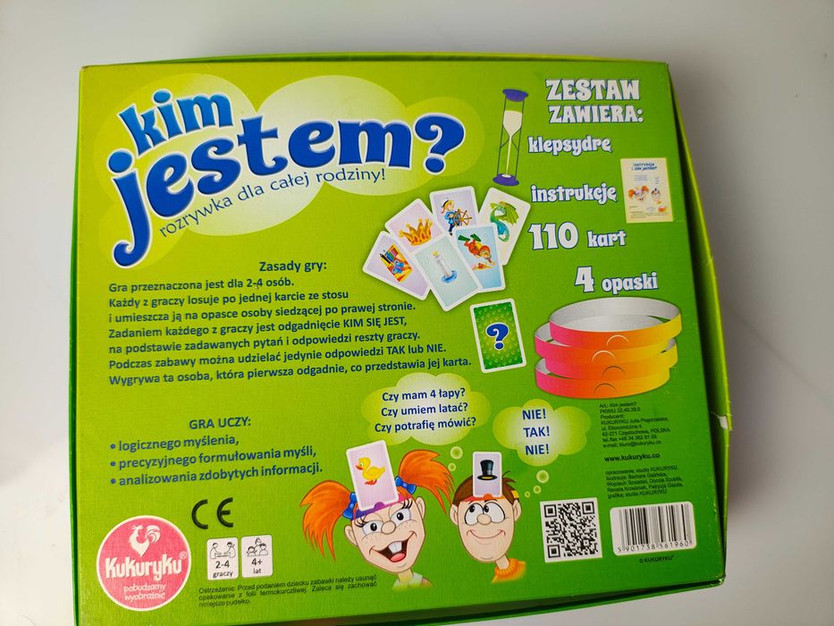 Gra Kim jestem? Gra rodzinna. Adamigo.