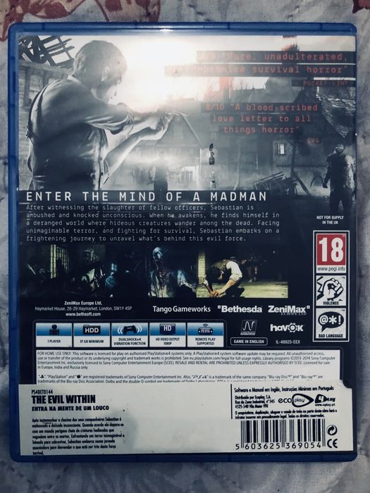 Jogo Ps4 The Evil Within