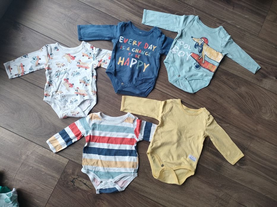 Body z długim rękawem 5pak 62cm