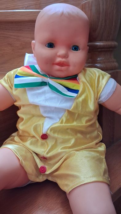 Boneco grande com 55 cm com chucha  antigo usado