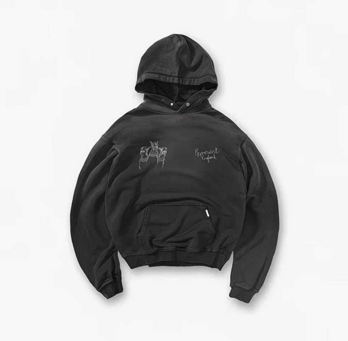 Кофта худі Represent Hand Drawn Thoroughbred Hoodie jordan off white cortez trapstar