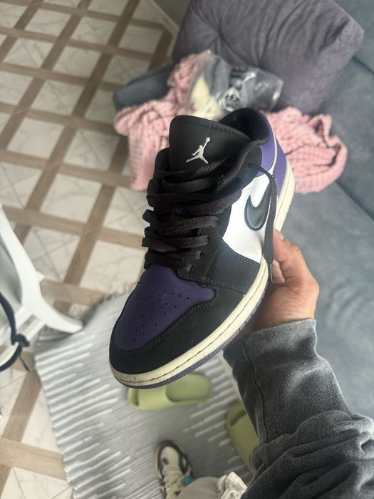 КРОССОВКИ AIR JORDAN 1 LOW COURT PURPLE WHITE