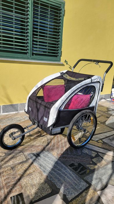 Reboque, atrelado, carrinho até 2 crianças - Bicicleta ou Empurrar