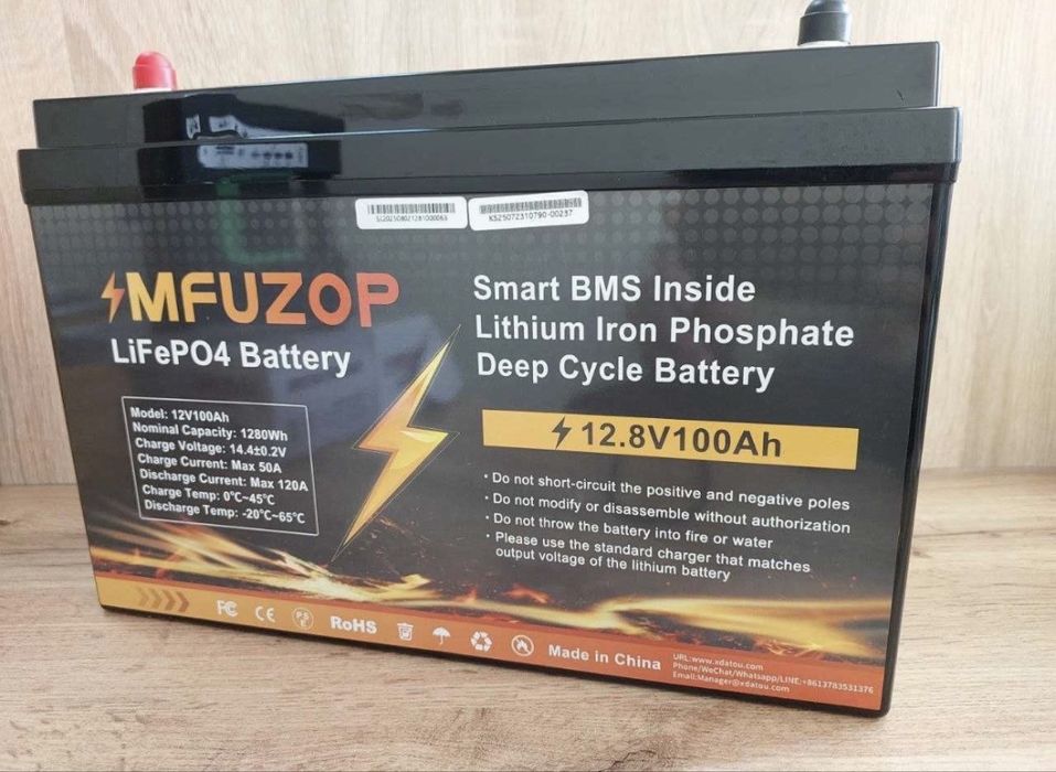 Литий-железо-фосфатная батарея / Аккумулятор LiFePO4 12.8V 100Ач BMS /