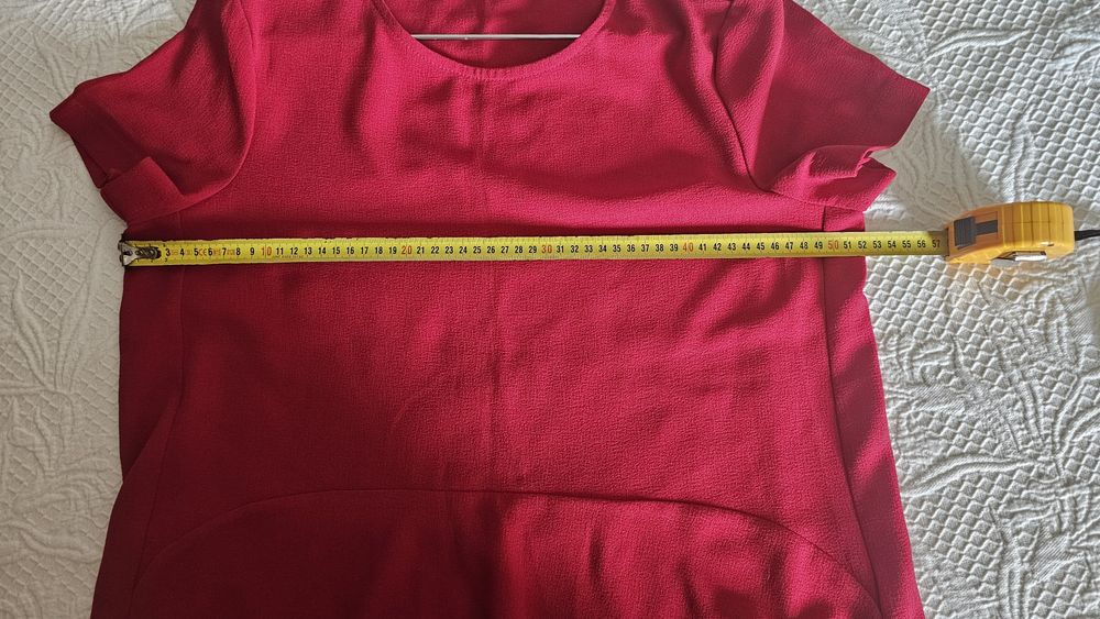 T-shirt túnica vermelha