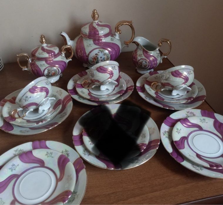 Чайный сервиз Мадонна Розовая лента поштучно, часть сервиза, остатки