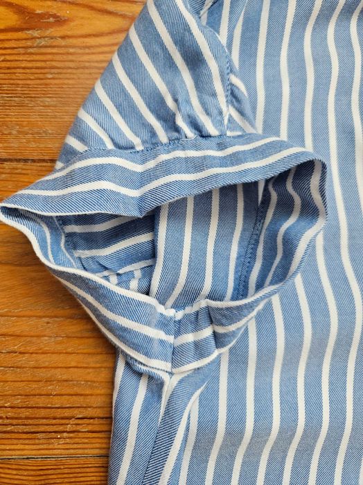 Bluzka koszulowa- koszula niebieska w paski