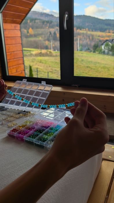 Personalizowana bransoletka DIY na sznurku crystal TEC na zamówienie:)