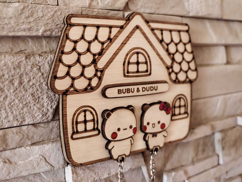 Bubu Dudu - Personalizowany wieszak na klucze, keyholder, breloki
