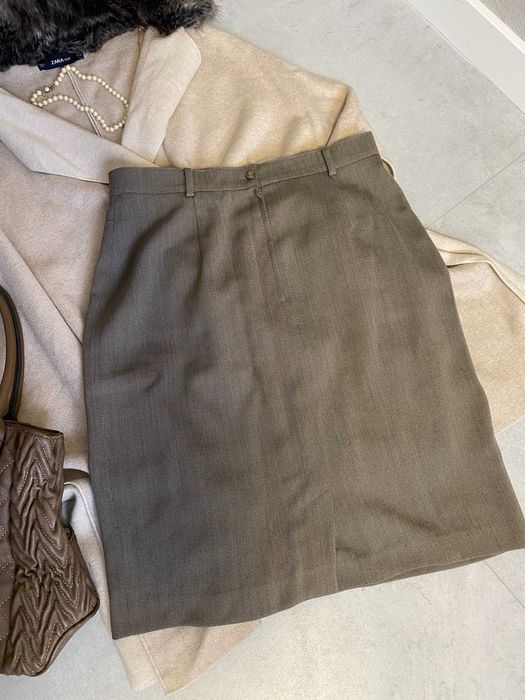 Vintydżowa elegancka spódnica 42% wełna Capsule wardrobe do pracy