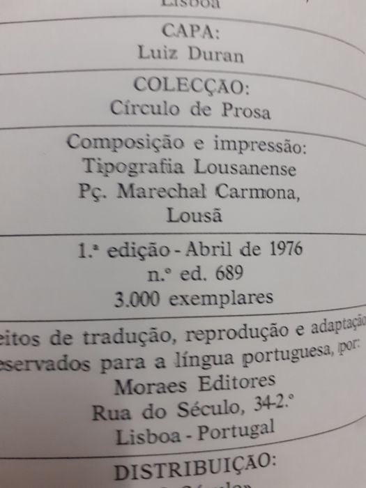 Maria Velho da Costa, 1 ed. Cravo