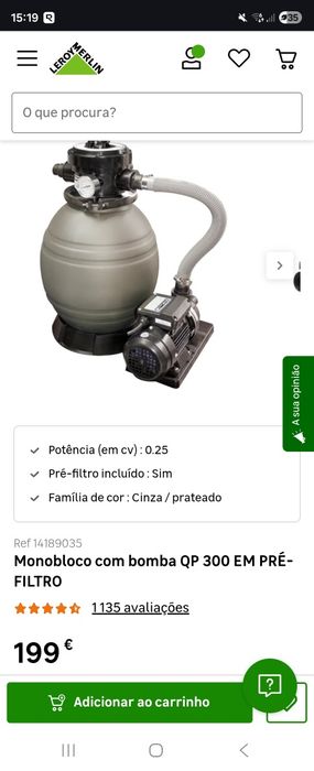 Filtro areia piscina