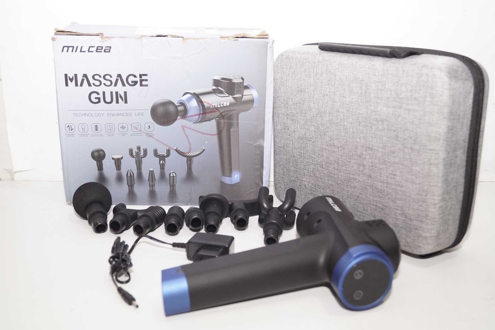 1579 MILCEA MG-029 Masażer do ciała pistolet masujący 8 głowic