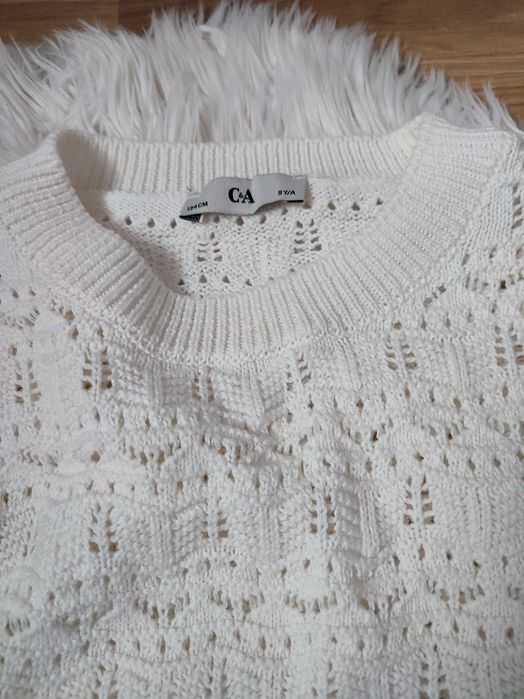 Sweter sweterek ażurowy c&a roz 134