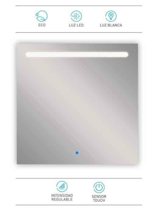 Espelho com iluminação RETROILUMINADO 80X80